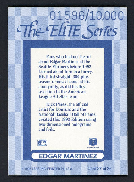 1993 Donruss Elite #027 Edgar Martinez Mariners 557873