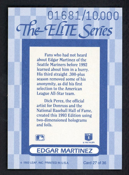 1993 Donruss Elite #027 Edgar Martinez Mariners 557874