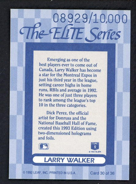 1993 Donruss Elite #030 Larry Walker Expos 557880