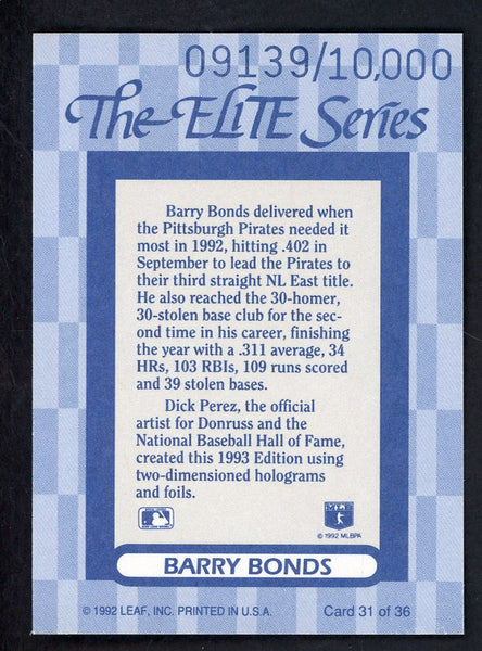 1993 Donruss Elite #031 Barry Bonds Pirates 557884