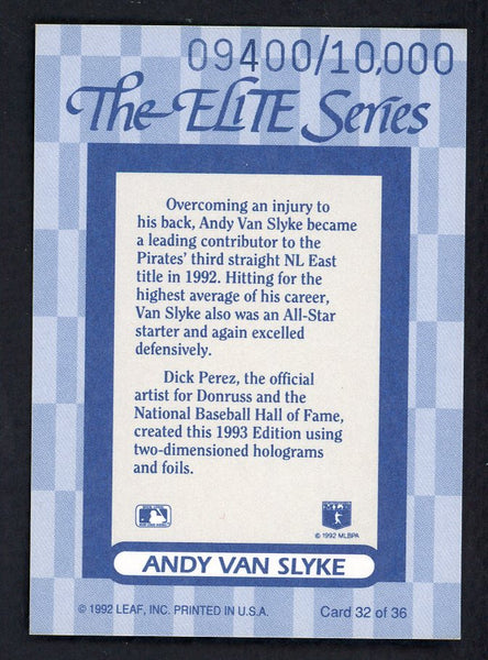 1993 Donruss Elite #032 Andy Van Slyke Pirates 557886