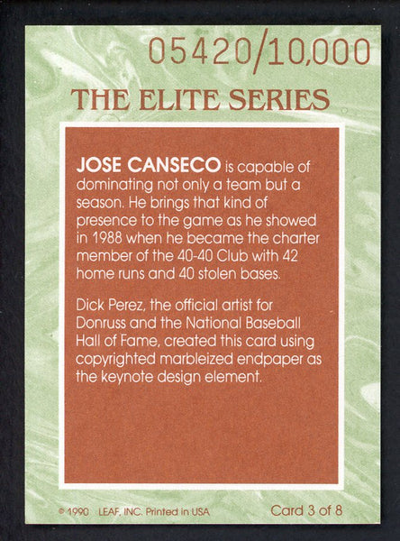1991 Donruss Elite #003 Jose Canseco A's 557896