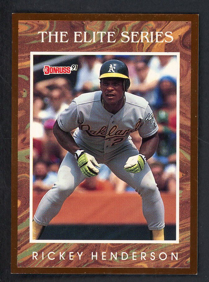 1991 Donruss Elite #007 Rickey Henderson A's 557902