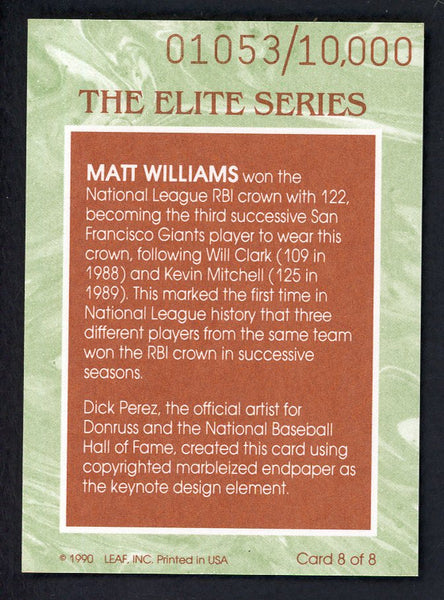 1991 Donruss Elite #008 Matt Williams Giants 557905