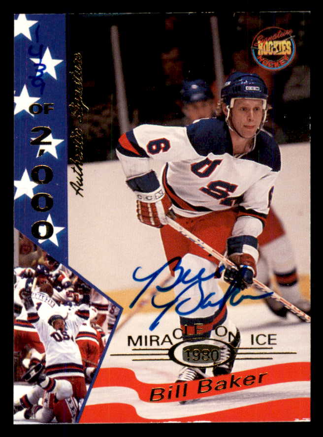 1995 Signature Rookies Miracle on Ice #002 Bill Baker Autograph 557924