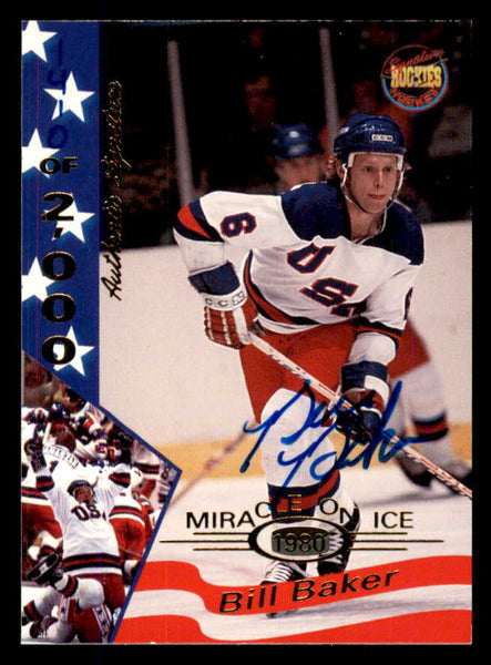 1995 Signature Rookies Miracle on Ice #002 Bill Baker Autograph 557925