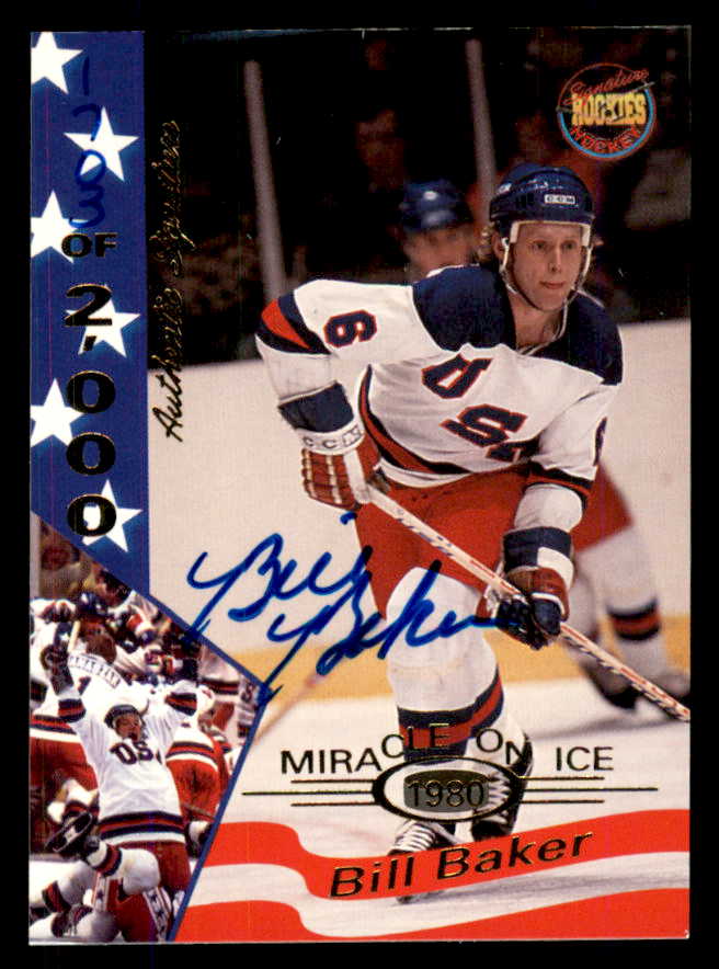 1995 Signature Rookies Miracle on Ice #002 Bill Baker Autograph 557926