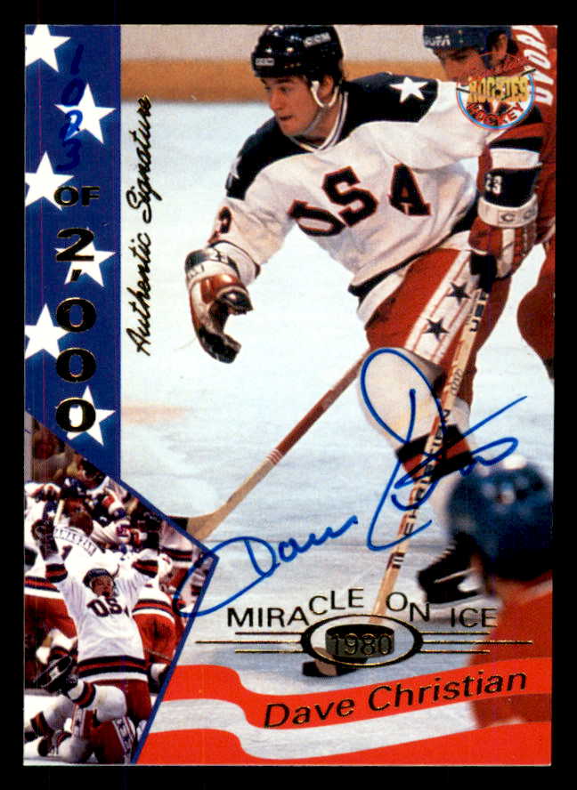 1995 Signature Rookies Miracle on Ice #005 Dave Christian Autograph 557932