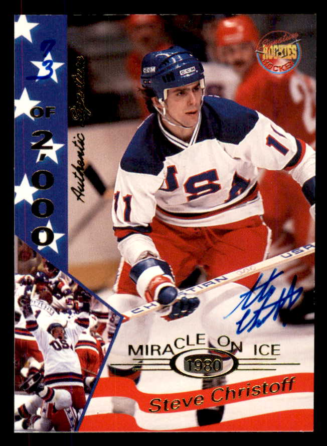 1995 Signature Rookies Miracle on Ice #007 Steve Christoff Autograph 557935