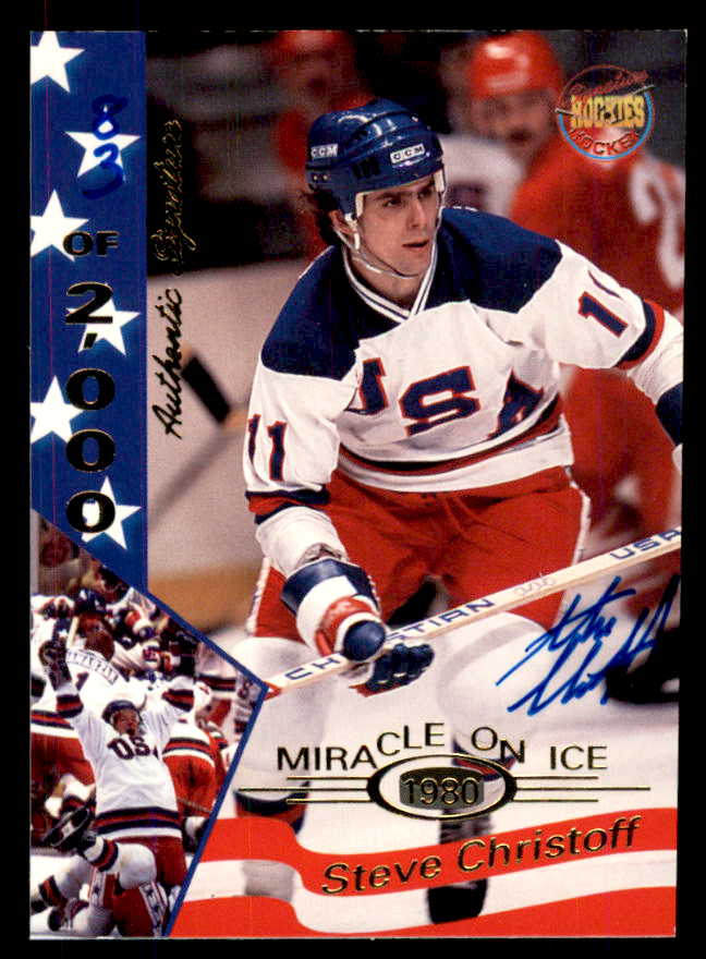 1995 Signature Rookies Miracle on Ice #007 Steve Christoff Autograph 557936