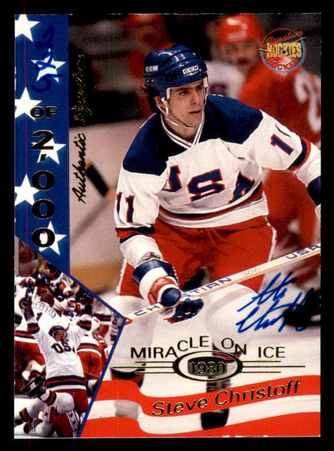 1995 Signature Rookies Miracle on Ice #007 Steve Christoff Autograph 557937