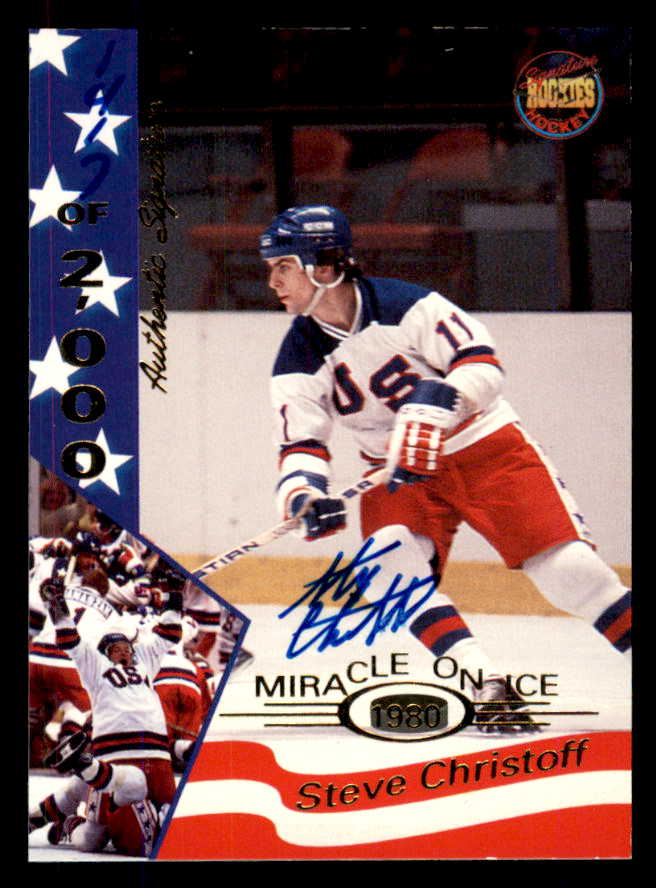 1995 Signature Rookies Miracle on Ice #008 Steve Christoff Autograph 557938