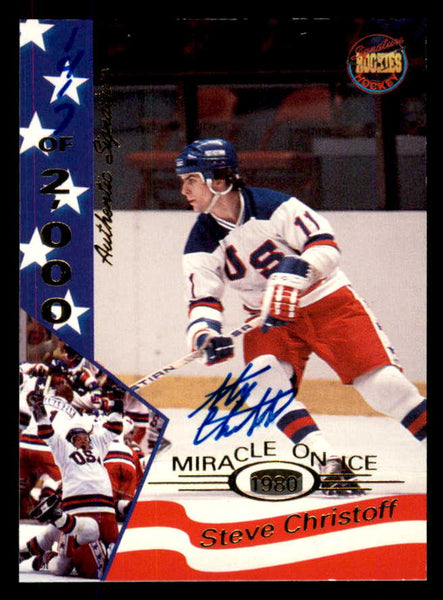 1995 Signature Rookies Miracle on Ice #008 Steve Christoff Autograph 557938