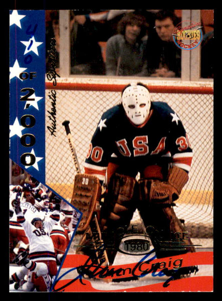 1995 Signature Rookies Miracle on Ice #009 Jim Craig Autograph 557940