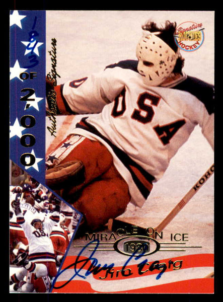 1995 Signature Rookies Miracle on Ice #010 Jim Craig Autograph 557941
