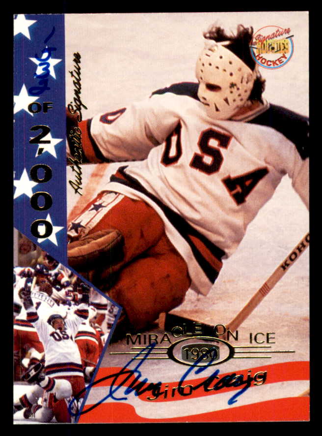 1995 Signature Rookies Miracle on Ice #010 Jim Craig Autograph 557946