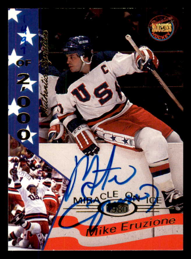 1995 Signature Rookies Miracle on Ice #011 Mike Eruzione Autograph 557947