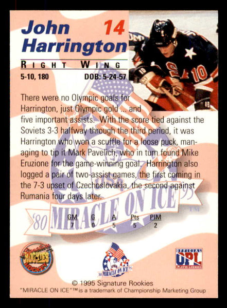 1995 Signature Rookies Miracle on Ice #014 John Harrington Autograph 557951