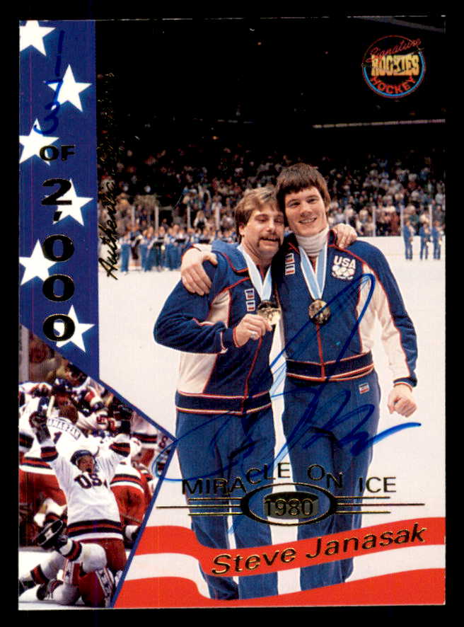 1995 Signature Rookies Miracle on Ice #015 Steve Janaszak Autograph 557953