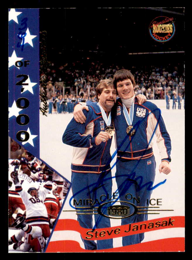 1995 Signature Rookies Miracle on Ice #015 Steve Janaszak Autograph 557954