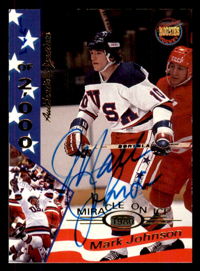 1995 Signature Rookies Miracle on Ice #017 Mark Johnson Autograph 557955