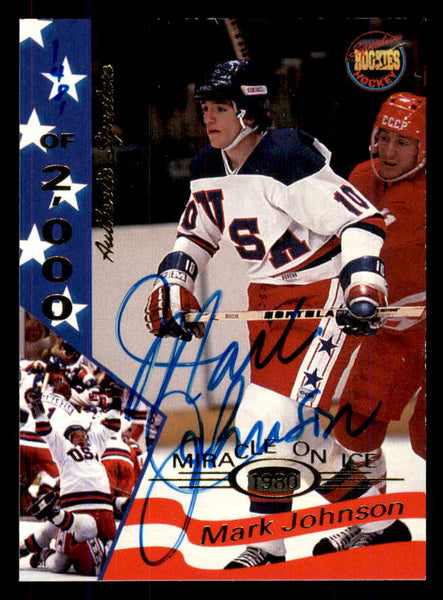 1995 Signature Rookies Miracle on Ice #017 Mark Johnson Autograph 557956