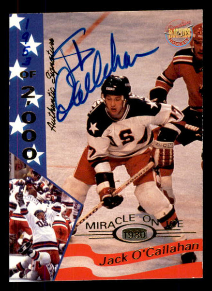 1995 Signature Rookies Miracle on Ice #024 Jack O'Callahan Autograph 557966
