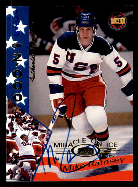 1995 Signature Rookies Miracle on Ice #027 Mike Ramsey Autograph 557973