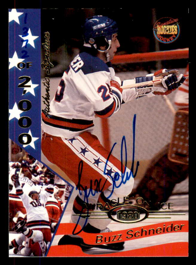 1995 Signature Rookies Miracle on Ice #029 Buzz Schneider Autograph 557974