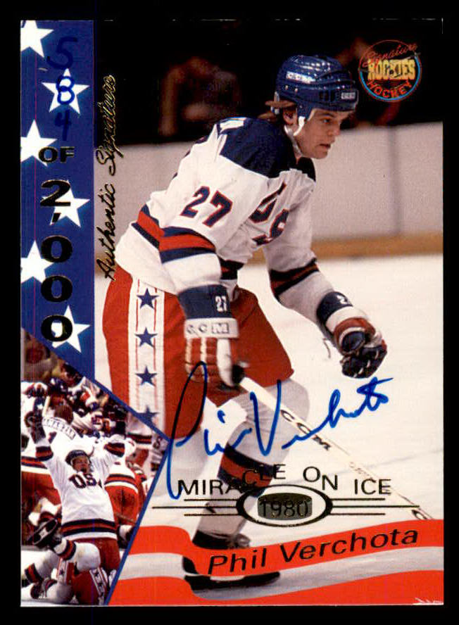 1995 Signature Rookies Miracle on Ice #037 Phil Verchota Autograph 557987
