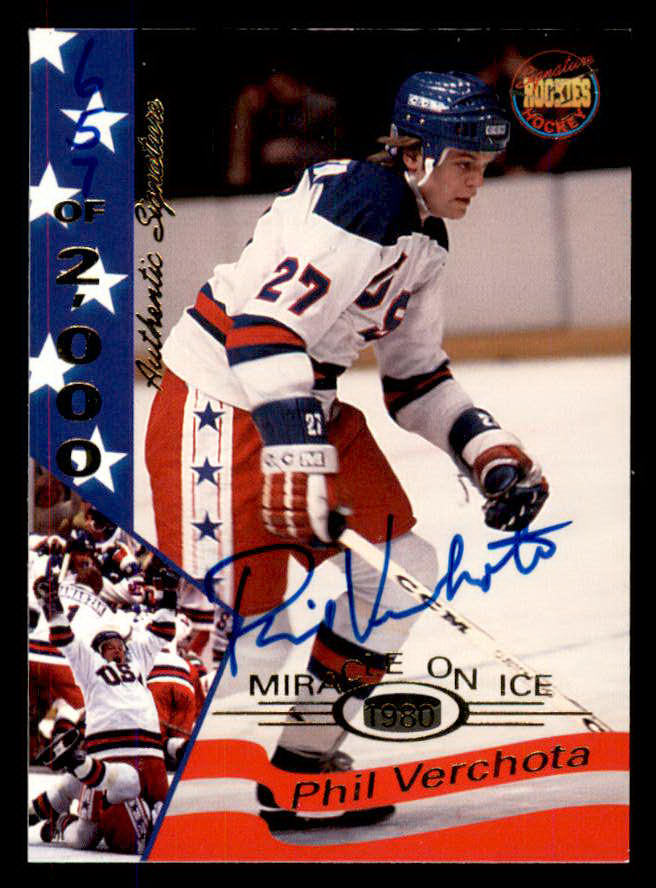 1995 Signature Rookies Miracle on Ice #037 Phil Verchota Autograph 557988