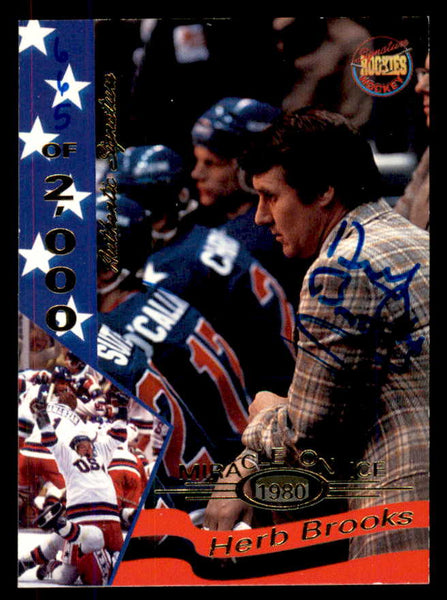 1995 Signature Rookies Miracle on Ice #042 Herb Brooks Autograph 557994