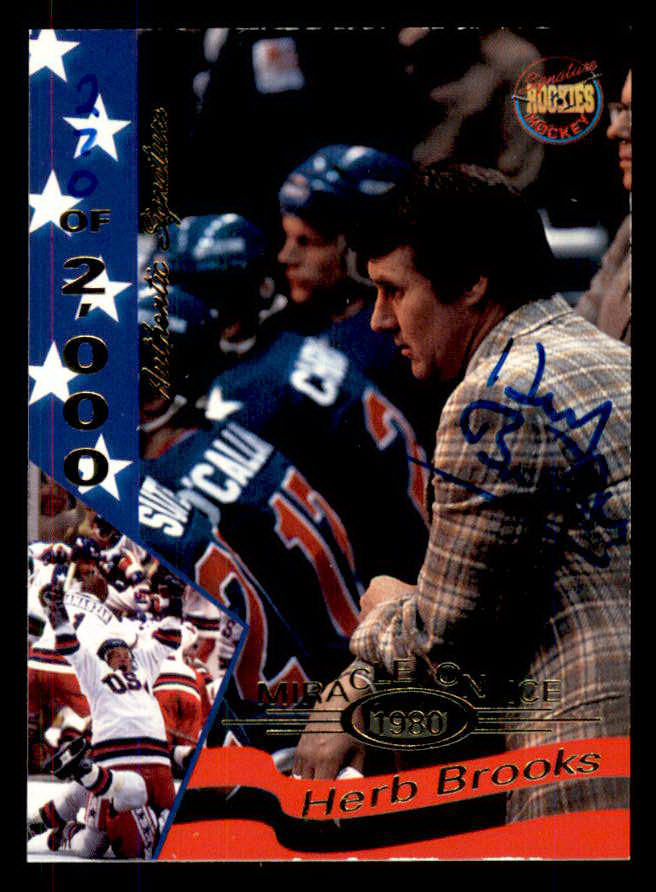 1995 Signature Rookies Miracle on Ice #042 Herb Brooks Autograph 557995