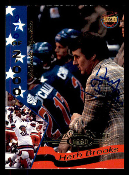 1995 Signature Rookies Miracle on Ice #042 Herb Brooks Autograph 557995
