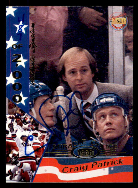 1995 Signature Rookies Miracle on Ice #044 Craig Patrick Autograph 557996