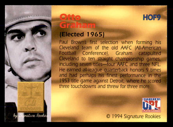1994 Signature Rookies #009 Otto Graham Autograph 558012