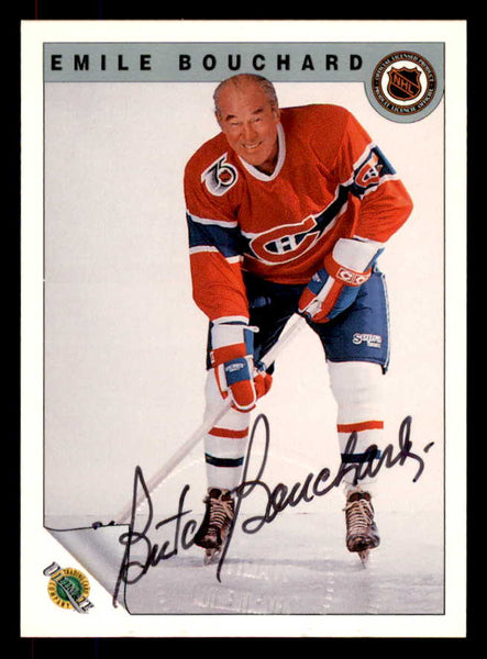 1992 Ultimate #008 Emile Bouchard Canadiens Signed Autographed 558033