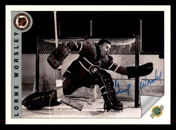 1992 Ultimate #017 Gump Worsley Canadiens Signed Autographed 558039