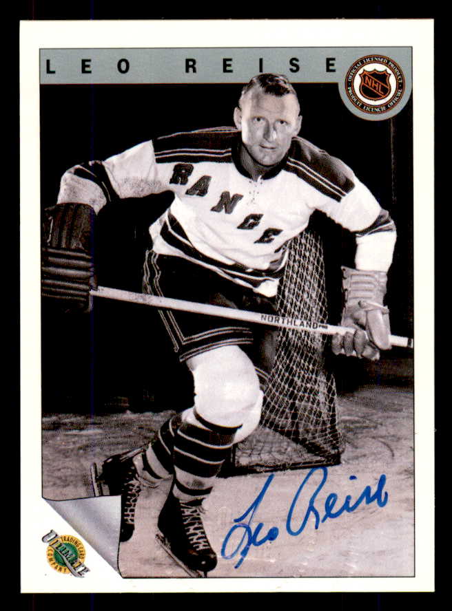 1992 Ultimate #028 Leo Reise Rangers Signed Autographed 558050