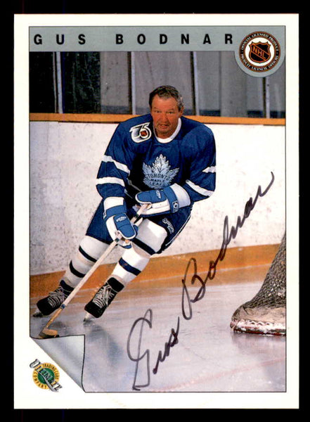 1992 Ultimate #031 Gus Bodnar Maple Leafs Signed Autographed 558052