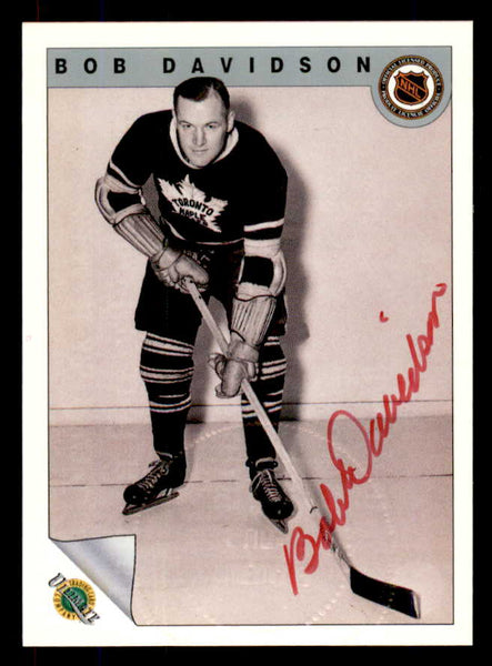1992 Ultimate #033 Bob Davidson Maple Leafs Signed Autographed 558053