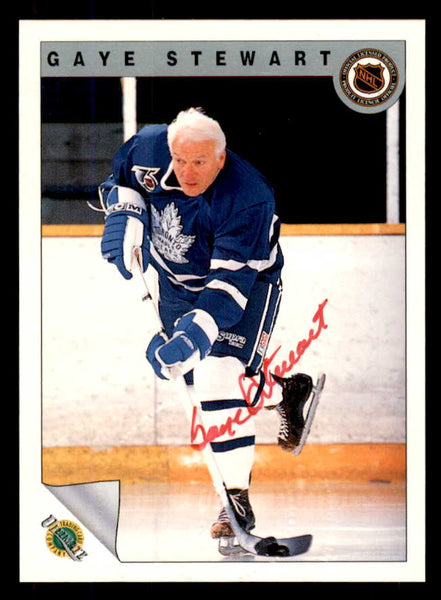 1992 Ultimate #045 Gaye Stewart Maple Leafs Signed Autographed 558063