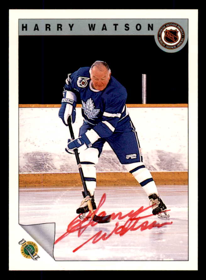 1992 Ultimate #046 Harry Watson Maple Leafs Signed Autographed 558064