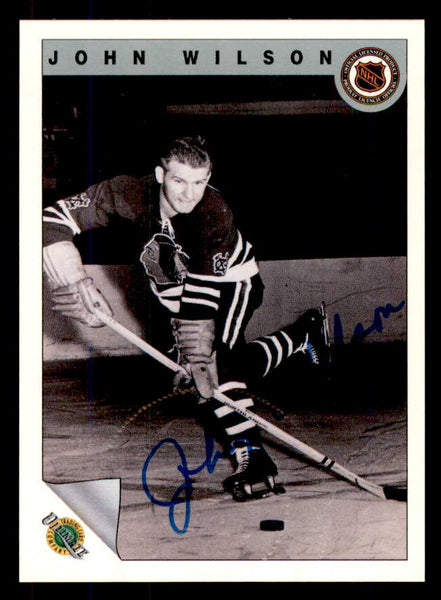 1992 Ultimate #065 John Wilson Black Hawks Signed Autographed 558079