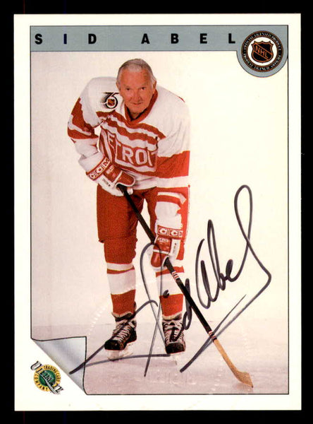 1992 Ultimate #066 Sid Abel Red Wings Signed Autographed 558080