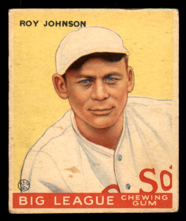 1933 Goudey #008 Roy Johnson Red Sox Good ink back 558395