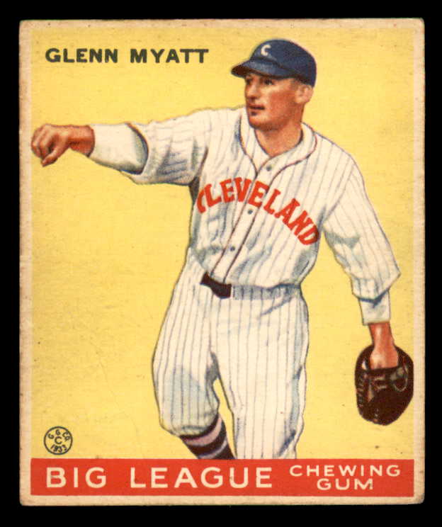 1933 Goudey #010 Glenn Myatt Indians EX 558397