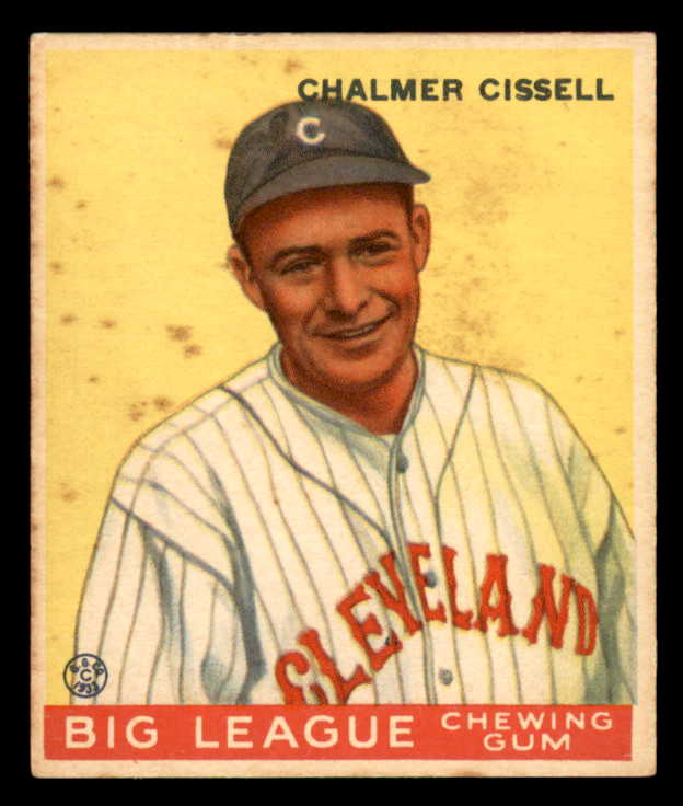 1933 Goudey #026 Bill Cissell Indians VG 558406