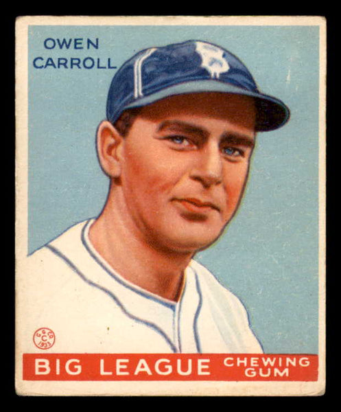 1933 Goudey #072 Owen Carroll Dodgers VG-EX 558427