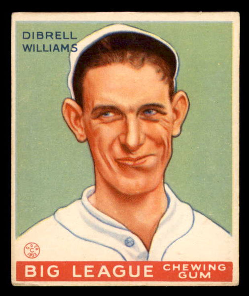 1933 Goudey #082 Dib Williams A's VG-EX 558431